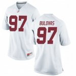 Women's Alabama Crimson Tide #97 Joseph Bulovas White Game NCAA College Football Jersey 2403DGPK0